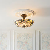 Tiffany Medium 3 Light Semi Flush (0711ASH111892)