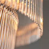 16 Light Tiered Pendant in Antique Brass with Clear Glass Rods (0711MAR112576)