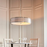 5 Light Pendant in Satin Nickel with Frosted Glass (0711COR112758)