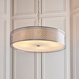 5 Light Pendant in Satin Nickel with Frosted Glass (0711COR112758)
