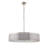 5 Light Pendant in Satin Nickel with Frosted Glass (0711COR112758)