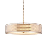 5 Light Pendant in Satin Nickel with Frosted Glass (0711COR112758)