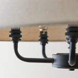 5 Light Pendant in Matt Black with Tapered Shade (0711LIL112955)