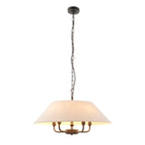 5 Light Pendant in Matt Black with Tapered Shade (0711LIL112955)