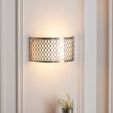 2 Light Wall Light in Satin Nickel with Frosted Glass (0711COR113263)