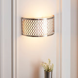 2 Light Wall Light in Satin Nickel with Frosted Glass (0711COR113263)