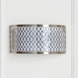 2 Light Wall Light in Satin Nickel with Frosted Glass (0711COR113263)