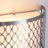 2 Light Wall Light in Satin Nickel with Frosted Glass (0711COR113263)