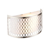 2 Light Wall Light in Satin Nickel with Frosted Glass (0711COR113263)