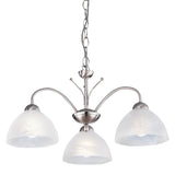 3 Light Pendant - Satin Silver & Alabaster Glass (0483MIL11333SS)