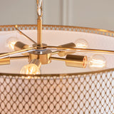5 Light Pendant in Gold with Frosted Glass (0711COR113421)