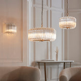 3 Light Pendant finished in Aged Brass and Clear Cut Hexagonal Glass Rods (0711VAL117514)