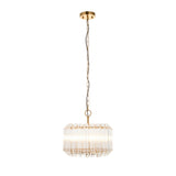 3 Light Pendant finished in Aged Brass and Clear Cut Hexagonal Glass Rods (0711VAL117514)