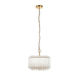 3 Light Pendant finished in Aged Brass and Clear Cut Hexagonal Glass Rods (0711VAL117514)