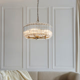 5 Light Pendant finished in Aged Brass and Clear Cut Hexagonal Glass Rods (0711VAL117515)
