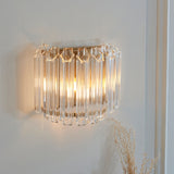 Wall Light finished in Aged Brass and Clear Cut Hexagonal Glass Rods (0711VAL117516)
