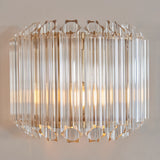 Wall Light finished in Aged Brass and Clear Cut Hexagonal Glass Rods (0711VAL117516)