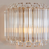Wall Light finished in Aged Brass and Clear Cut Hexagonal Glass Rods (0711VAL117516)