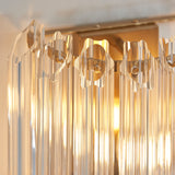 Wall Light finished in Aged Brass and Clear Cut Hexagonal Glass Rods (0711VAL117516)