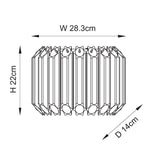 Wall Light finished in Aged Brass and Clear Cut Hexagonal Glass Rods (0711VAL117516)