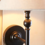 Wall Light in Matt Black with Tapered Shade (0711LIL117826)