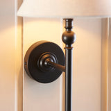 Wall Light in Matt Black with Tapered Shade (0711LIL117826)