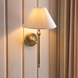 Wall Light in Antique Brass with Tapered Shade (0711LIL117827)