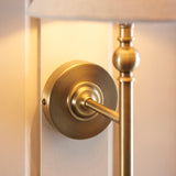 Wall Light in Antique Brass with Tapered Shade (0711LIL117827)