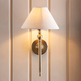 Wall Light in Antique Brass with Tapered Shade (0711LIL117827)