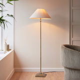 Floor Lamp in Antique Brass with Tapered Shade (0711LIL117831)