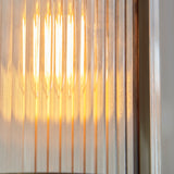 1 Light Pendant, Antique Brass Plated with Clear Ribbed Glass (0711RID118595)