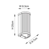1 Light Wall Light, Antique Brass Plated with Clear Ribbed Glass (0711RID118596)