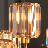 9 Light Tiered Pendant in Antique Brass with Clear Cut Glass Shades (0711BER118934)