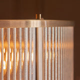 8 Light Pendant Antique Brass with Clear Ribbed Glass (0711RID119455)