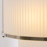 5 Light Tiered Pendant, Antique Brass Plated with Frosted Ribbed Glass (0711RID119459)
