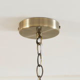 3 Light Pendant, Antique Brass Plated with Clear Ribbed Glass (0711RID120090)