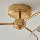 3 Light Semi Flush finished in Aged Brass with Clear Glass Shades (0711ASH120616)