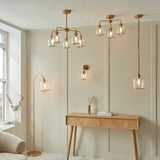5 Light Pendant finished in Aged Brass with Clear Glass Shades (0711ASH120618)