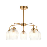 5 Light Semi Flush Pendant Warm Aged Brass (0711ASH120619)