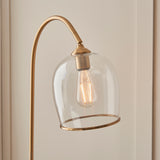 1 Light Floor Lamp finished in Aged Brass with Clear Glass Shade (0711ASH120620)