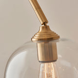 1 Light Floor Lamp finished in Aged Brass with Clear Glass Shade (0711ASH120620)