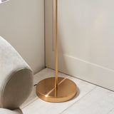 1 Light Floor Lamp finished in Aged Brass with Clear Glass Shade (0711ASH120620)