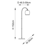 1 Light Floor Lamp finished in Aged Brass with Clear Glass Shade (0711ASH120620)