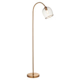 1 Light Floor Lamp finished in Aged Brass with Clear Glass Shade (0711ASH120620)