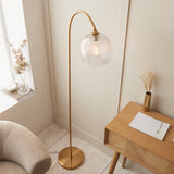 1 Light Floor Lamp Warm Aged Brass (0711ASH120621)