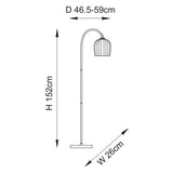1 Light Floor Lamp Warm Aged Brass (0711ASH120621)