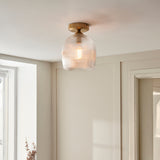 1 Light Flush Warm Aged Brass (0711ASH120623)