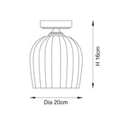 1 Light Flush Warm Aged Brass (0711ASH120623)