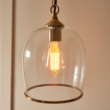 1 Light Pendant finished in Aged Brass with Clear Glass Shade (0711ASH120624)