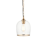 1 Light Pendant finished in Aged Brass with Clear Glass Shade (0711ASH120624)